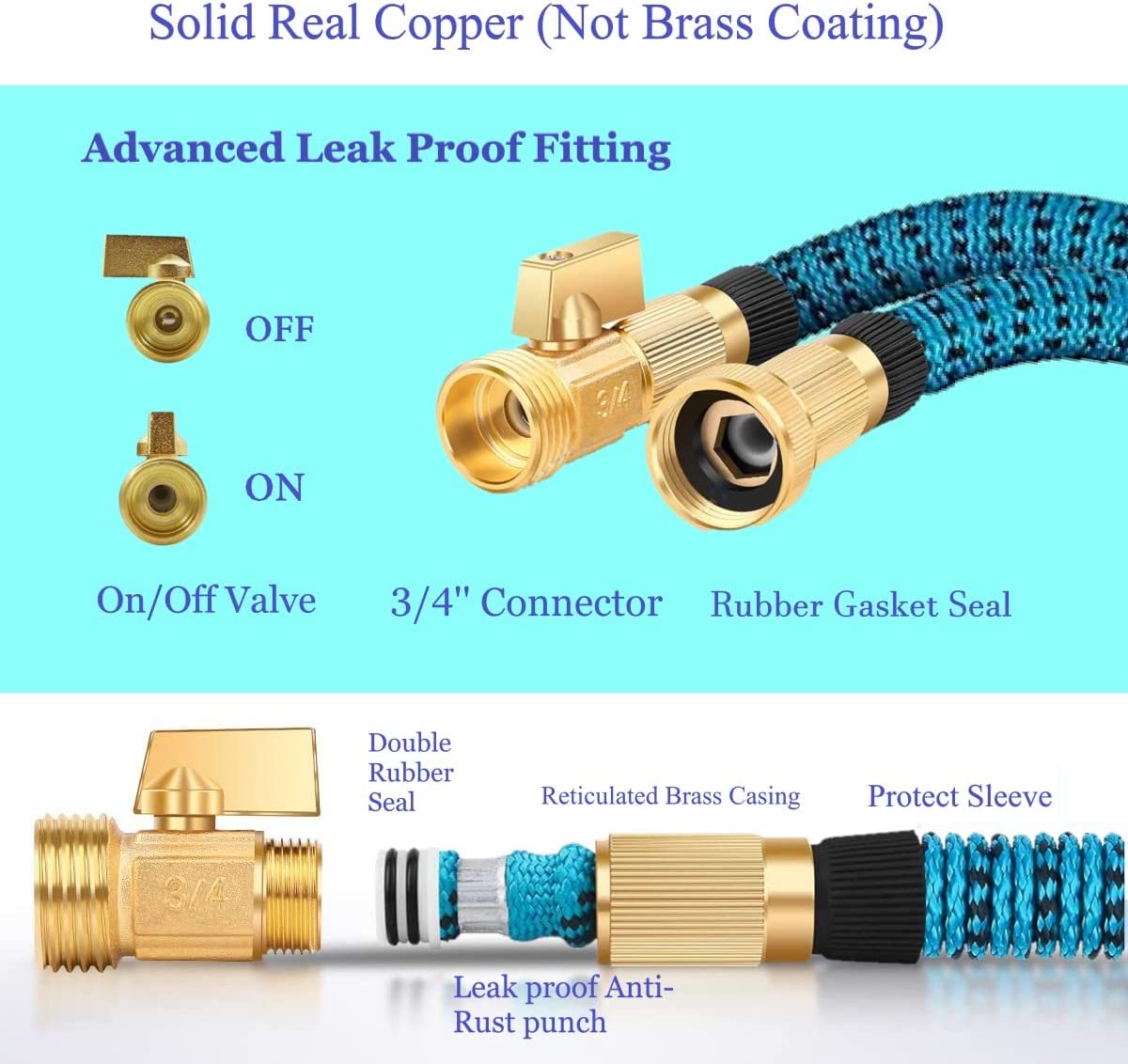 Expandable garden hose pipe expanding hosepipes flexible hosepipe retractable collapsible water hoses (UK)