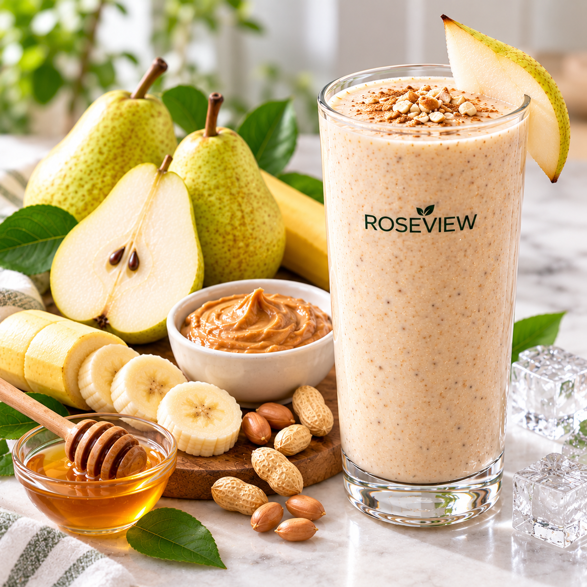 Pear Peanut Butter Smoothie: High-Protein Blend