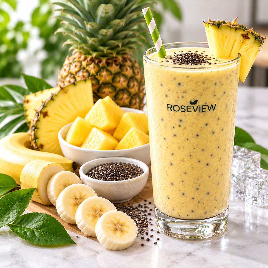 Pineapple Chia Seeds Smoothie: High-Protein Blend