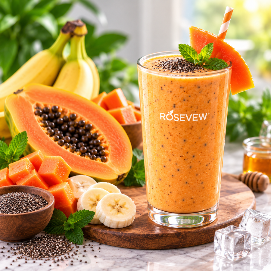 Papaya Chia Seeds Smoothie: High-Protein Blend