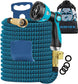 Garden Hose Expandable 75ft 100ft 150ft Expanding 50 75 feet 100 foot 150 ft (CA, LakeBlue)