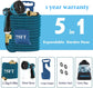 Garden Hose Expandable 75ft 100ft 150ft Expanding 50 75 feet 100 foot 150 ft (CA, LakeBlue)